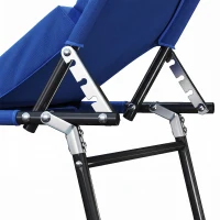 Outsunny ligbed met leesgat 190 cm x 56 cm x 28 cm, blauw(m-10)