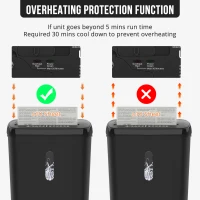 Efficient Paper Shredder with 3.17-Gallon Basket and P-2 Security Level, Perfect CD & Credit Card Shredder for Ofiices, 31L x 16W x 38H cm, Black(m-4)