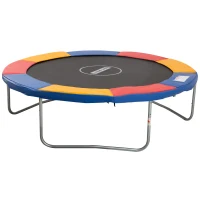 HOMCOM Cubierta de Protección Acolchada Borde de Seguridad para Trampolines Cama Elástica con Diámetro Ø305 cm Sin Agujeros para Poste Multicolor(m-12)