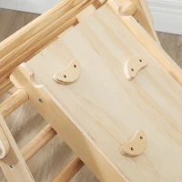 AIYAPLAY Gioco da Arrampicata con Triangolo e Pannello Scivolo ed Arrampicata, per Bambini 18-48 Mesi, Color Legno(m-5)