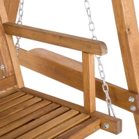Outsunny Hollywoodschommel tuinschommel bank schommel 2-zitter lariks 240 kg(m-10)
