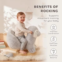 AIYAPLAY Baby Rocking Horse, Seal Rocking Animal with Sounds and Belt for Toddlers 12-36 Months,(m-5)