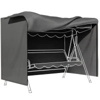 Outsunny 205 x 124cm Three-Seater Swing Chair Protective Cover Dark Grey(m-1)