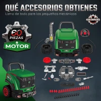 AIYAPLAY Juguete de Motor de Camión para Niños con Vapor Luces y Sonidos Juego de Reparación Mecánico 3 a 6 Años Verde(m-6)