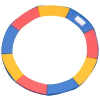 HOMCOM Cubierta de Protección Acolchada Borde de Seguridad para Trampolines Cama Elástica con Diámetro Ø305 cm Sin Agujeros para Poste Multicolor(m-11)