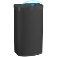 HOMCOM Sensor Mülleimer 55L Abfalleimer mit Soft-Close-Deckel aus Edelstahl, für Küche Fitnessstudio Büro, Schwarz(m-12)