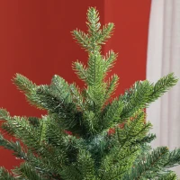 HOMCOM Kunstkerstboom 180 cm met 1821 vlamvertragende takpunten, inklapbare metalen standaard(m-8)