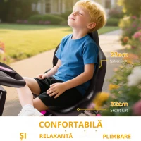 AIYAPLAY Kart cu pedale pentru copii, karting copii 3-6 ani cu ambreiaj automat, frână, roți EVA antiderapante, roz(m-5)