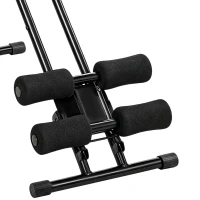 SPORTNOW Aparato de Abdominales Plegable con Pantalla LCD, Doble Riel, Espuma PVC, Marco de Acero, 92x41x83cm, Negro(m-8)