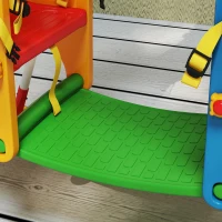 AIYAPLAY Balançoire pour Enfants, Portique Balançoire Enfants 3-5 Ans avec Double Siège Face à Face, 114x94x134,5cm, Multicolore(m-9)
