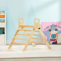 AIYAPLAY Triângulo de Escalar de Madeira Dobrável Triângulo de Aprendizagem para Desenvolver Habilidades de Equilíbrio e Coordenação 82x66x71 cm Madeira(m-10)