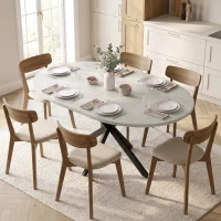 HOMCOM Uitschuifbare eettafel voor 4-6 personen, keukentafel in industriële look met stalen spinpoot, grijs(m-2)
