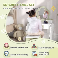 ZONEKIZ 5 PCs Kids Furniture Set Flower Design for 3-5 Years(m-6)
