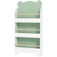 AIYAPLAY Bibliothèque pour enfant, rangement livre enfant 3 niveaux pour salle de jeux, chambre d'enfant, vert(m-13)