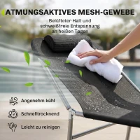 Outsunny Ligstoel liggen ligbank voor buiten stoel relax lounger lounger voor in het bad tweebenig 4 kleuren(m-5)