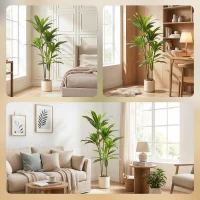 HOMCOM 150cm Lifelike Fake Tree, Artificial Dracaena Tree with Bendable Trunks, Green(m-7)