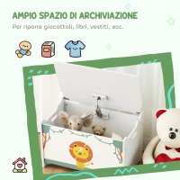 AIYAPLAY Baule Portagiochi con Coperchio per Bambini per Giocattoli e Vestiti, 60x37x39 cm, Verde(m-4)
