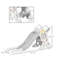 AIYAPLAY Space-Themed Baby Slide Freestanding Slide for Kids, for Ages 1.5-3 Years - Grey(m-3)