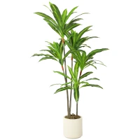 HOMCOM 150cm Lifelike Fake Tree, Artificial Dracaena Tree with Bendable Trunks, Green(m-1)