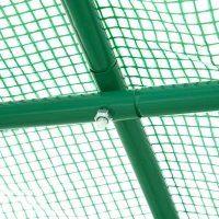Outsunny Invernadero de Exterior 2,5x2x2 m Invernadero de Túnel con Cubierta de PE 140 g/m² para Cultivo Plantas Verduras Frutas en Jardín Terraza Verde(m-8)