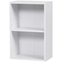 HOMCOM Libreria Bassa in Legno, Mobiletto Multiuso Design Moderno Bianco con Ripiano Regolabile 40x24x61cm(m-10)