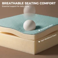 HOMCOM Office Chair, Armless Computer Desk Chair with Breathable Mesh, Adjustable Height, Swivel Wheels, Light Blue(m-5)