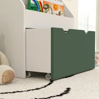 AIYAPLAY Bibliotecă pentru Copii 3-8 Ani cu 3 Rafturi și Sertar Inferior, din MDF, 62,5x30x70 cm, Verde(m-9)