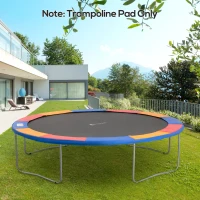 HOMCOM Coussin de protection pour trampoline de remplacement Ø 366 cm résistant aux rayons UV, anti déchirure rouge(m-10)