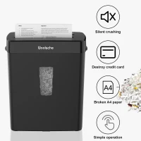 Ultra-Quiet Paper Shredder with P-4 Cross-Cut Security, Multi-Media Shredder for Home Office and Small Spaces, 32L x 16.5W x 38H cm, Black(m-4)