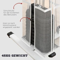 HOMCOM Kraftstation Fitnessstation Fitnessgerät Multifunktion Krafttraining Multistation Trainingsstation mit Latzug Butterflystange 45kg Gewichten Seil, Fitnessgeräte für Zuhause Weiß(m-5)