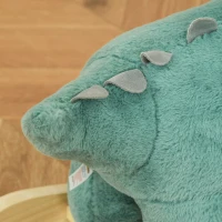 HOMCOM Cavallo a Dondolo per Bambini 3-6 Anni a Forma di Triceratopo con Suoni Realistici, Verde Scuro(m-4)