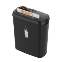 Efficient Paper Shredder with 3.17-Gallon Basket and P-2 Security Level, Perfect CD & Credit Card Shredder for Ofiices, 31L x 16W x 38H cm, Black(m-1)