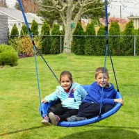 HOMCOM Altalena da Giardino per Bambini tra 3 e 8 anni, Altalena per Bambini da Interno ed Esterno 100x180 cm, Carico Massimo 100kg(m-2)