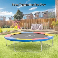HOMCOM Coussin de protection pour trampoline de remplacement Ø 305 cm résistant aux rayons UV, anti déchirure multicolore(m-2)