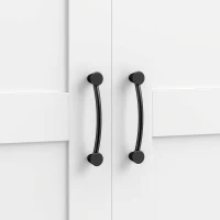 HOMCOM Voorraadkast 175 cm met opbergruimte, keukenkast met soft-close deuren en verstelbare planken, wit(m-12)