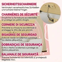 AIYAPLAY Ladă pentru jucării copii 3-8 ani cu roți, capac în formă de nor, din MDF, 59x30x53 cm, alb(m-6)