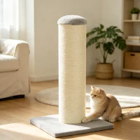 PawHut Cat Scratching Post, 76cm Tall Scratch Post for Indoor Kittens, Cat Scratcher with Stable Base(m-8)