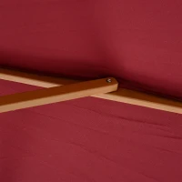 Outsunny Parasol de jardin parasol droit double toit en bois polyester protection solaire Ø 3 x 2,5 m rouge(m-9)