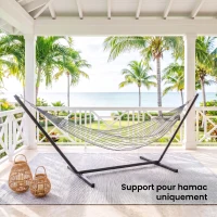Outsunny Support Pied de hamac Structure Robuste métal époxy Noir 3,60 x 0,92 x 1,12 m, Compatible Hamacs de 3,3 à 3,6 m(m-10)