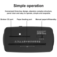 Ultra-Quiet Paper Shredder with P-4 Cross-Cut Security, Multi-Media Shredder for Home Office and Small Spaces, 32L x 16.5W x 38H cm, Black(m-5)