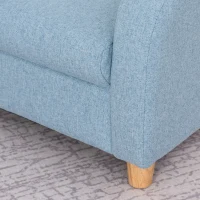 HOMCOM Poltrona per Bambini in Tessuto per Cameretta con Imbottitura, Max. 65 kg, 49x45x44 cm, Blu(m-7)