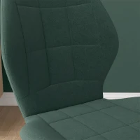HOMCOM Set of Four Flannel Relaxed Tub Dining Chairs - Green(m-7)