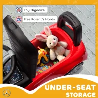 AIYAPLAY Official Mercedes-Benz Ride On Car, Foot to Floor Sliding Walker with Horn, Engine Sounds and Under-Seat Storage, Red(m-7)