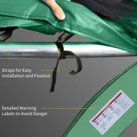 HOMCOM 12FT Trampoline Spring Cover, Plastic Trampoline Pad Replacement Safety Guard, Green(m-6)
