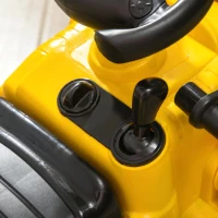 HOMCOM Escavator pentru Copii cu Cupă și Spațiu de Depozitare Ascuns, în PP și ABS, 80x26.5x39 cm, Galben și Negru(m-9)