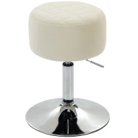 HOMCOM Bar Stool Adjustable Swivel Chair Velvet-Feel Seat 1 Piece, Beige(m-15)