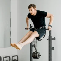 SPORTNOW Soporte para Barras de Pesas con Ancho y Altura Ajustable Rack Musculación con Marco de Acero Carga 150 kg Negro(m-9)