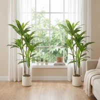 HOMCOM 150cm Lifelike Fake Tree, Artificial Dracaena Tree with Bendable Trunks, Green(m-14)