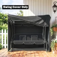 Outsunny 220 x 125cm Three-Seater Swing Chair Protective Cover - Black(m-9)