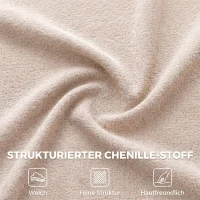 HOMCOM 3-Sitzer Sofa, Chenille Cloud Couch ohne Rahmen, dicke Federkernpolsterung, extra breite Sitzfläche, 3 Kissen, Beige(m-5)